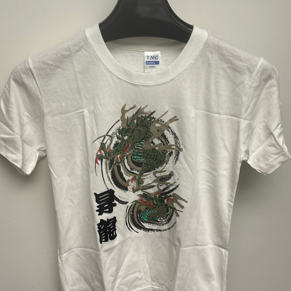 Ladies medium crop Dragon T-shirt cotton